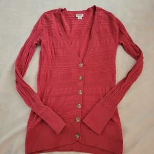 Mossino red cardigan